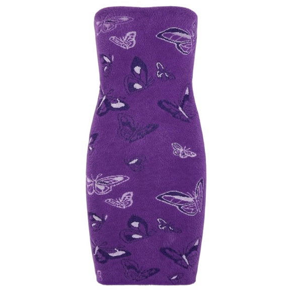 House of Sunny Dresses & Skirts - House of Sunny Crazy Town Hockney Strapless Tube Dress, Purple Heat, Small, NWT